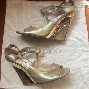 Jimmy Choo gold wedge sandal’s
